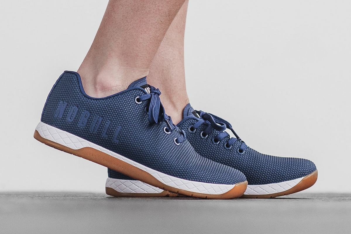 Nobull Superfabric Women's Trainers Indigo White | Australia (TJ9253)